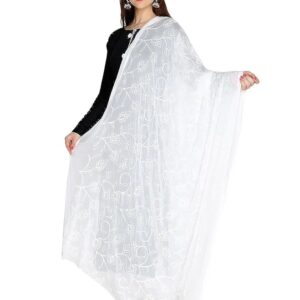 DUPATTA BAZAAR Women's Floral Chiffon Dupatta